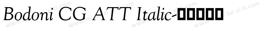 Bodoni CG ATT Italic字体转换